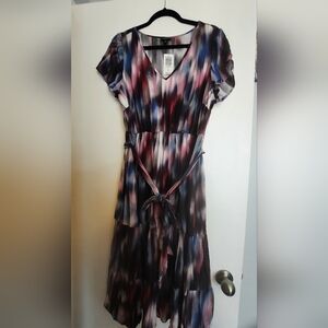 Torrid v neck water colour print dress size 0